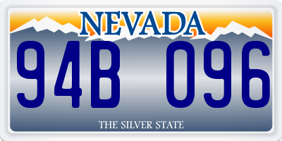 NV license plate 94B096