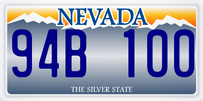 NV license plate 94B100