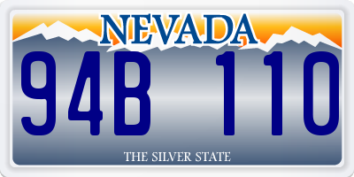 NV license plate 94B110