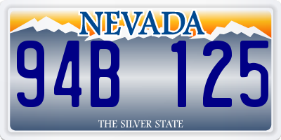 NV license plate 94B125