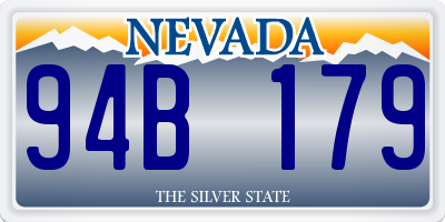 NV license plate 94B179