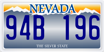 NV license plate 94B196