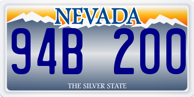 NV license plate 94B200