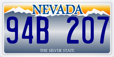 NV license plate 94B207