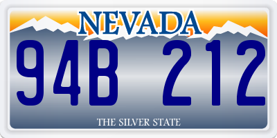 NV license plate 94B212