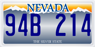 NV license plate 94B214