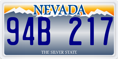 NV license plate 94B217
