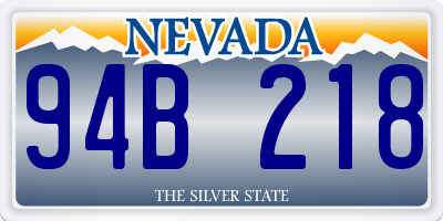 NV license plate 94B218