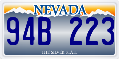 NV license plate 94B223