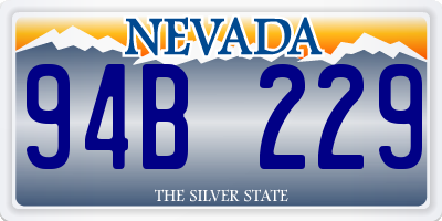 NV license plate 94B229