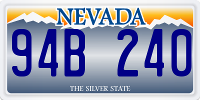 NV license plate 94B240