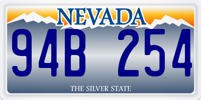 NV license plate 94B254