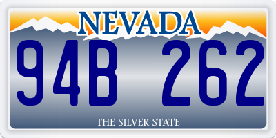 NV license plate 94B262