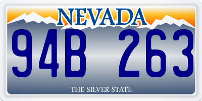 NV license plate 94B263