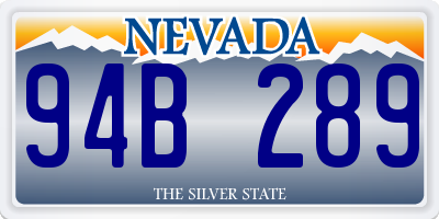 NV license plate 94B289