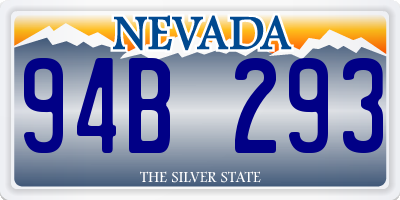 NV license plate 94B293