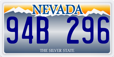NV license plate 94B296