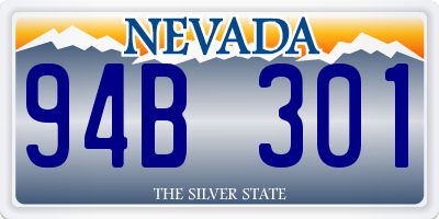 NV license plate 94B301