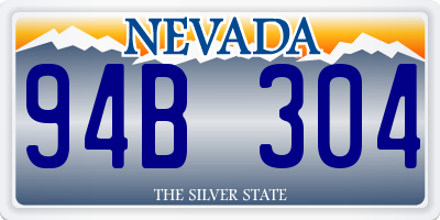 NV license plate 94B304