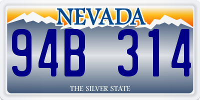 NV license plate 94B314