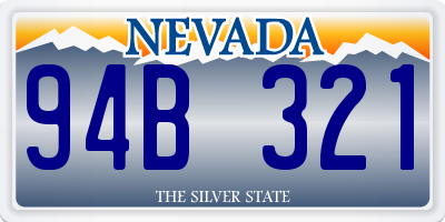 NV license plate 94B321