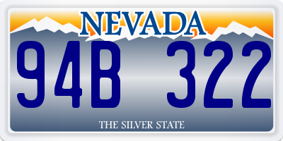 NV license plate 94B322