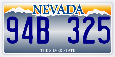 NV license plate 94B325
