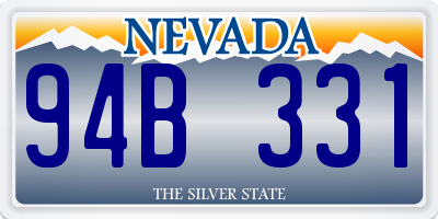 NV license plate 94B331