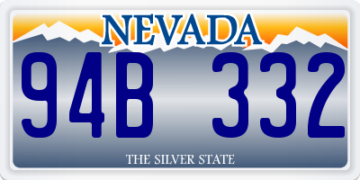 NV license plate 94B332