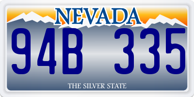 NV license plate 94B335