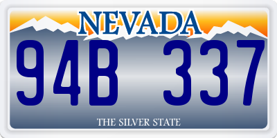 NV license plate 94B337