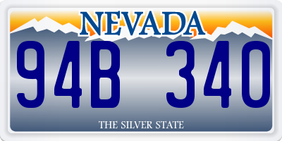 NV license plate 94B340