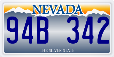 NV license plate 94B342