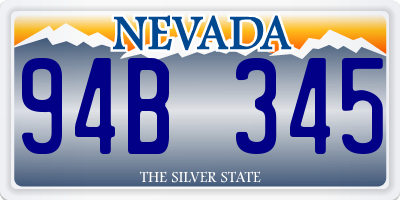 NV license plate 94B345