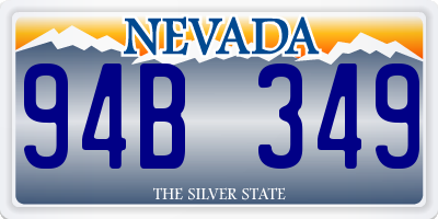 NV license plate 94B349