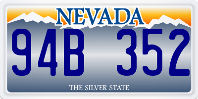 NV license plate 94B352