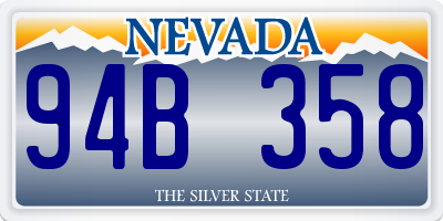 NV license plate 94B358