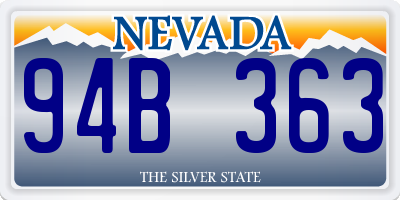 NV license plate 94B363