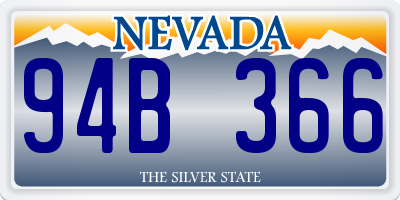 NV license plate 94B366