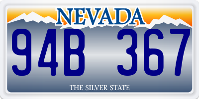 NV license plate 94B367