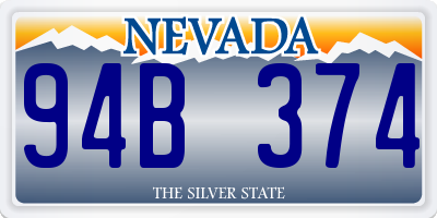 NV license plate 94B374