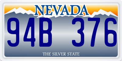NV license plate 94B376
