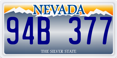 NV license plate 94B377