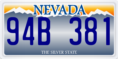 NV license plate 94B381