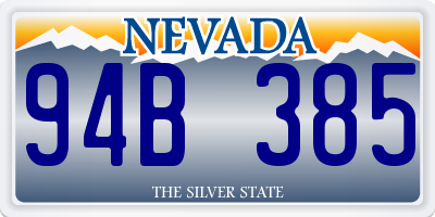 NV license plate 94B385