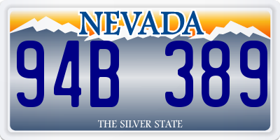 NV license plate 94B389