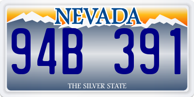 NV license plate 94B391