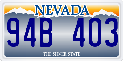 NV license plate 94B403