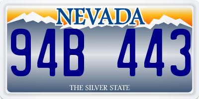 NV license plate 94B443