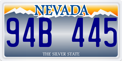NV license plate 94B445